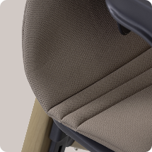 Soft, washable jersey fabrics for everyday practicality with quick-click, tool-free assembly