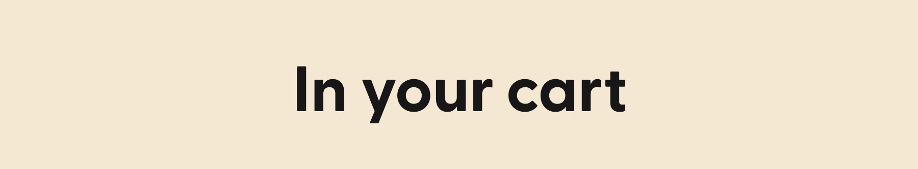 In your cart