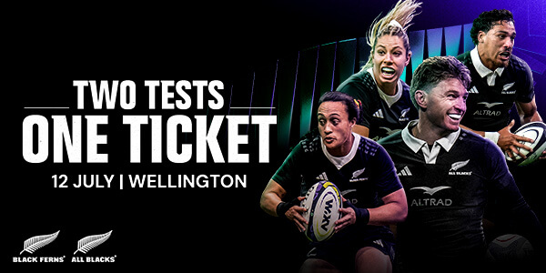 Two Tests, One Ticket. 12th July, Wellington.