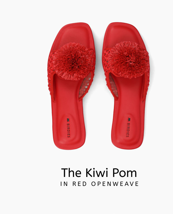 The Kiwi Pom In Red Openweave