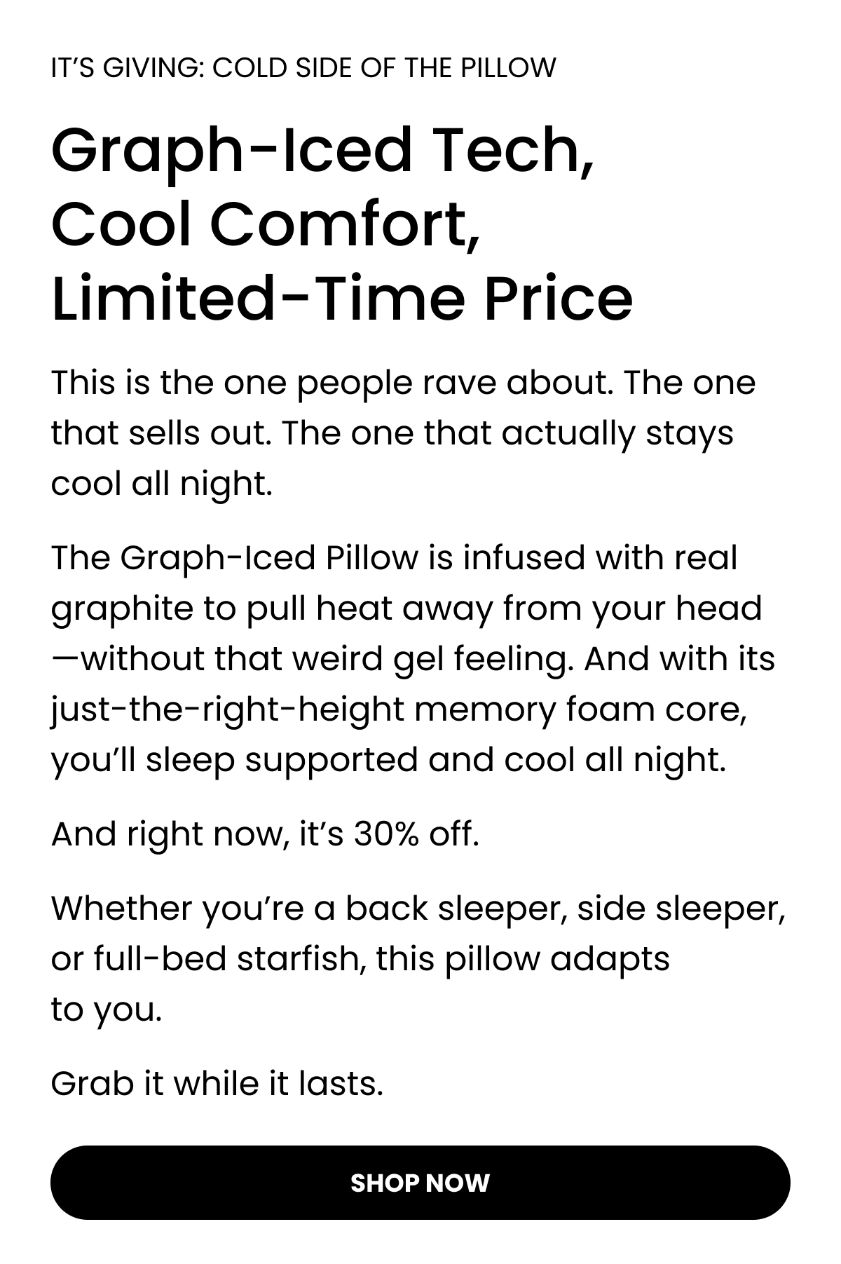 Graph-Iced Tech, Cool Comfort, Limited-Time Price