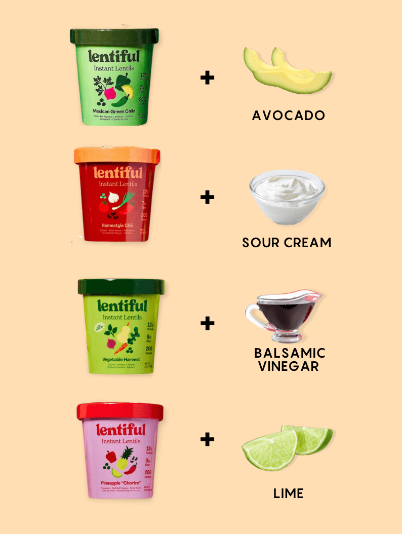 Lentiful cups and pairings