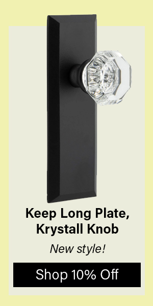 Keep Long Plate with Krystall Knob