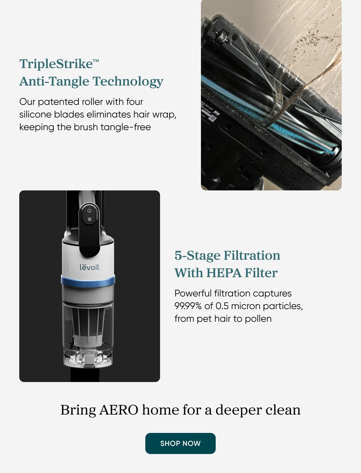 TripleStrike™  Anti-Tangle Technology