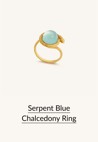 Serpent Blue Chalcedony Ring