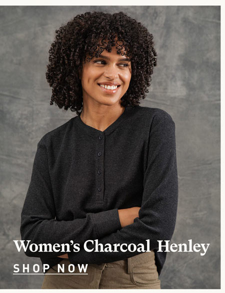 Women's Charcoal Henley