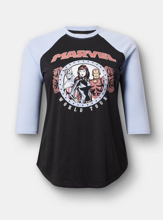 Marvel Cotton Jersey 3/4 Raglan Tee