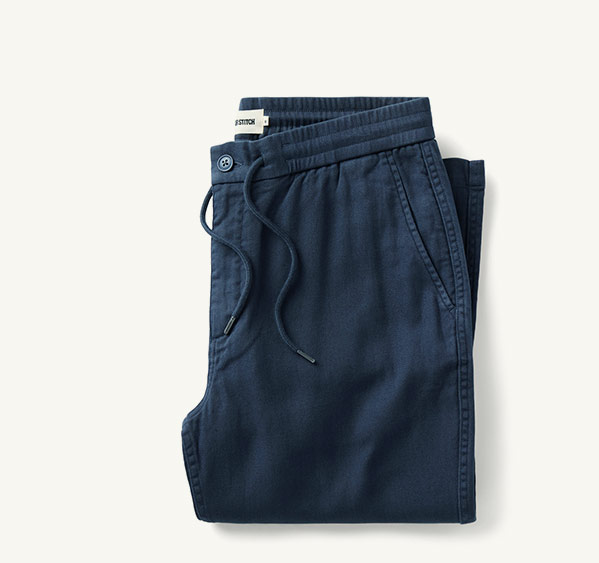 The Roamer Pant in Navy Broken Twill