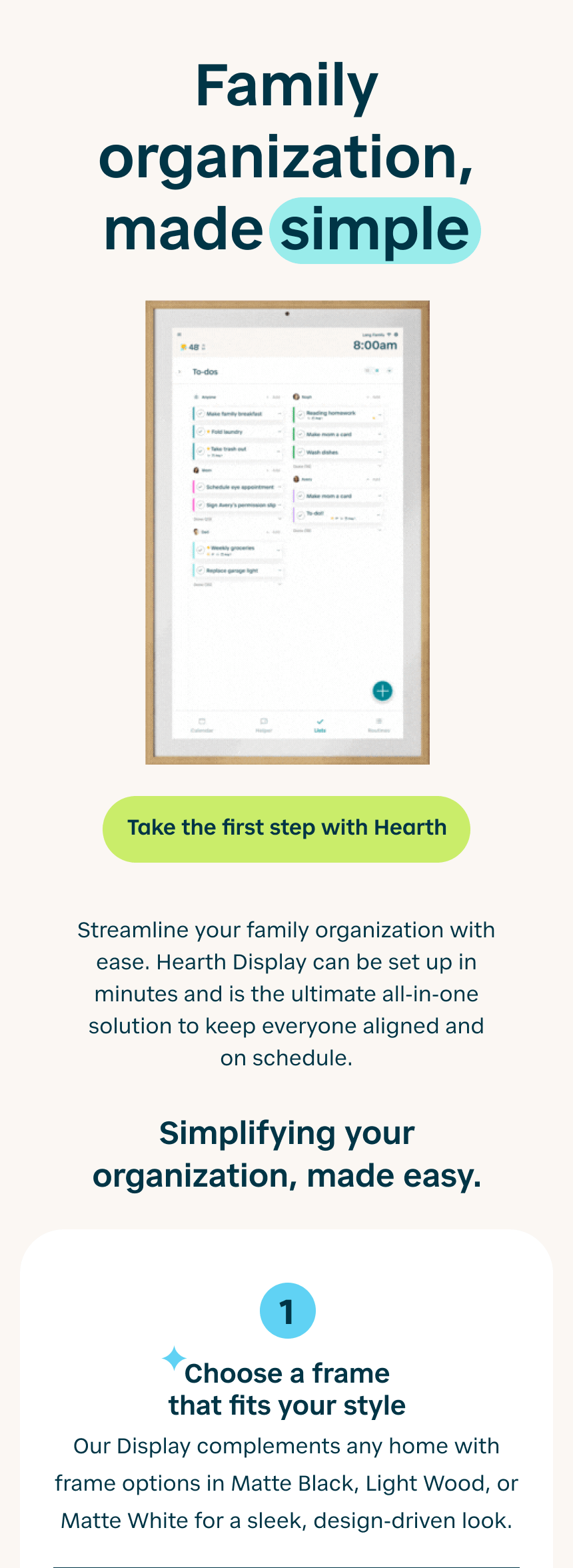 Family organization, made simple