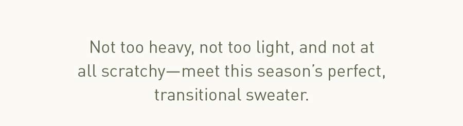 Men and women's fall weight sweaters