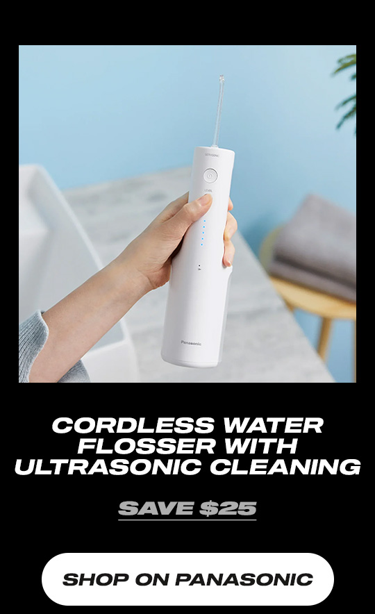 Shop on Panasonic Cordless Water Flosser with Ultrasonic Cleaning