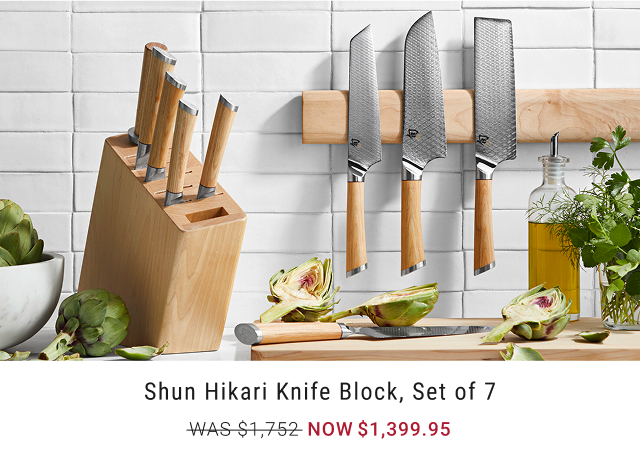 Shun Hikari Knife Block, Set of 7 NOW $1,399.95