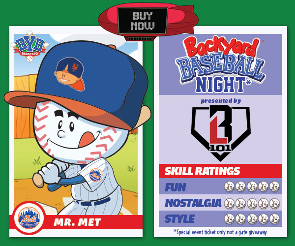 Backyard Baseball Night Presented by Baseball 101 Special Event Ticket Only, Not a Gate Giveaway