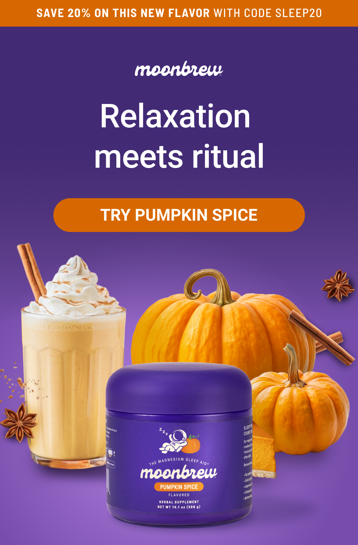 The ultimate comfort in a cup. Try Pumpkin Spice.