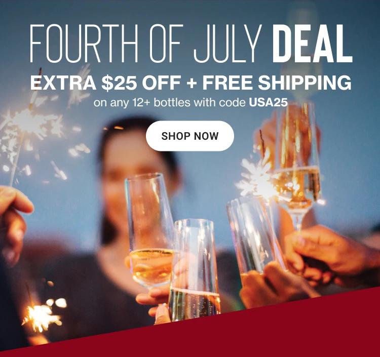 FOURTH OF JULY DEAL EXTRA $25 OFF + FREE SHIPPING on any 12+ bottles with code USA25 || SHOP NOW