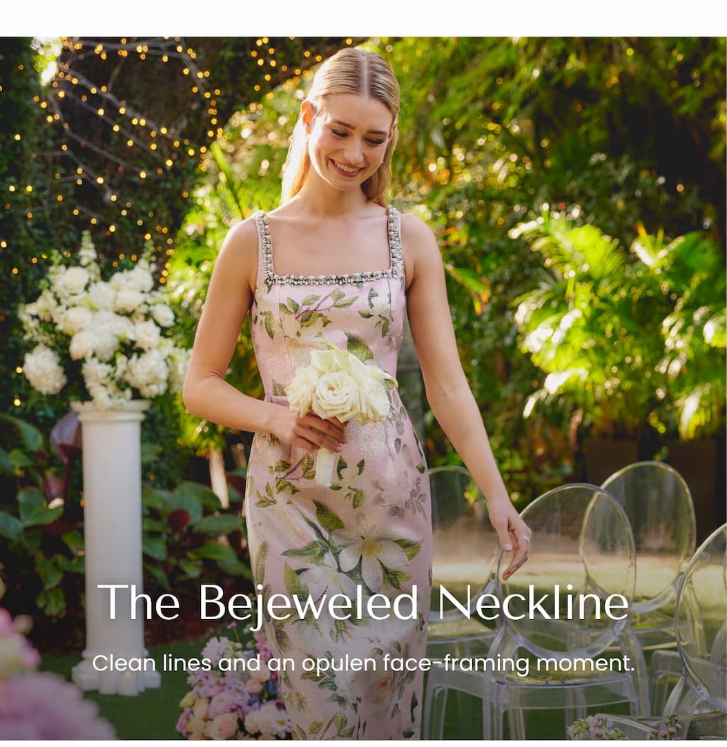 Beaded Square Neck Floral Jacquard Gown In Blush Multi