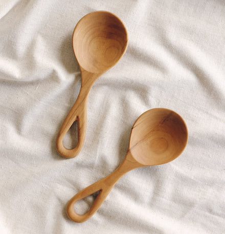 Beechwood Serving Spoons, Set of 2