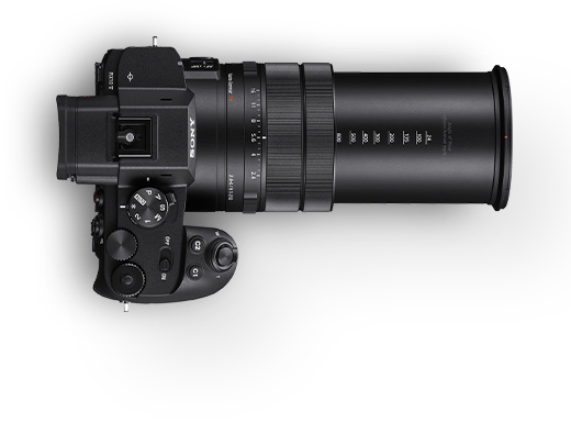 A top angle image of the RX10 V Camera