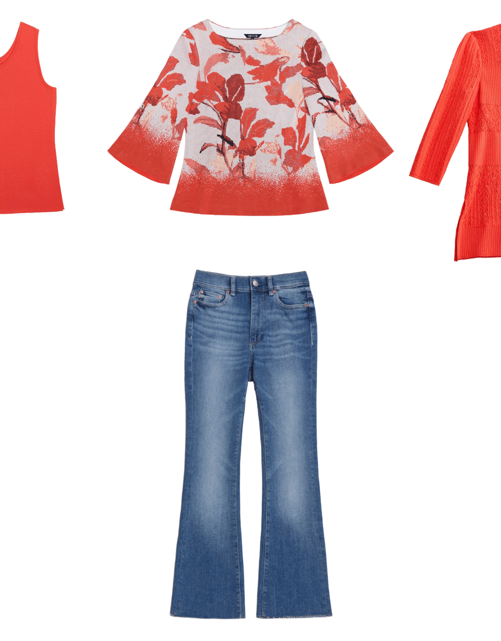 Bridget High-Rise Cropped Bootcut Jeans, Island Park Wash