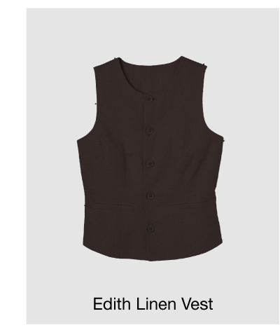 Edith Linen Vest
