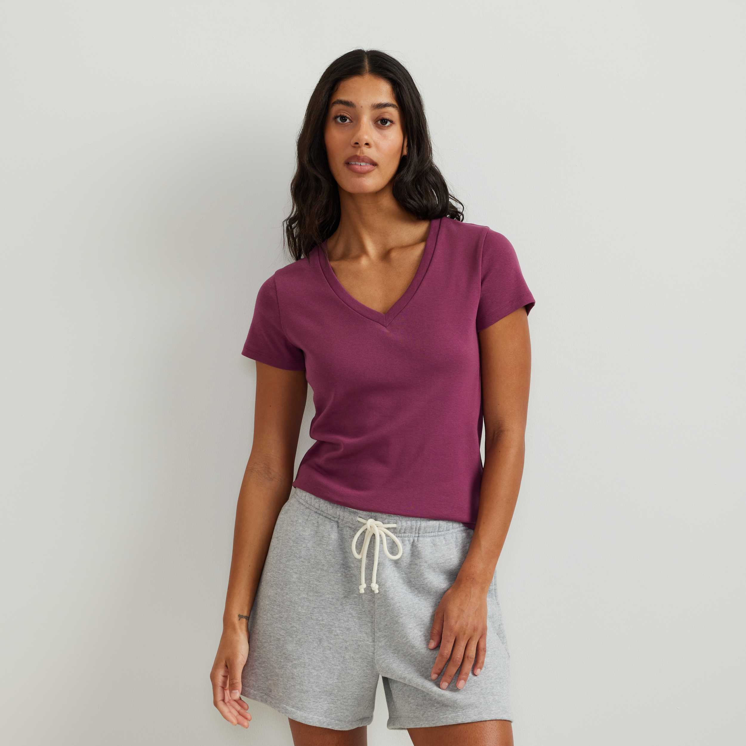 Image of Women's Everyday Short-Sleeve V-Neck T-Shirt