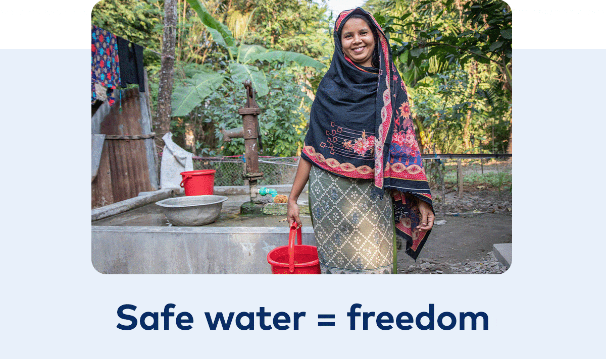 Safe water equals freedom