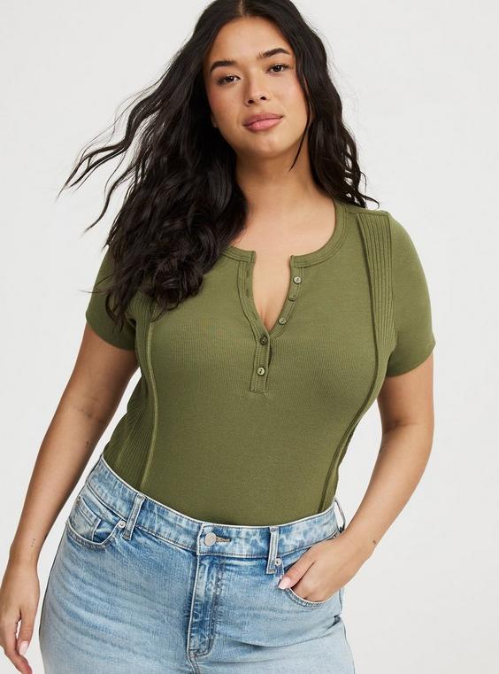 Paneled Henley Top