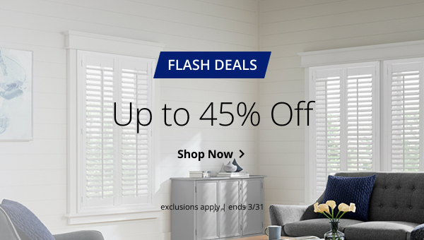 4 DAY FLASH SALE | UP TO 45% OFF | EXCLUSIONS APPLY | SALE ENDS 3/31 | SHOP NOW > 