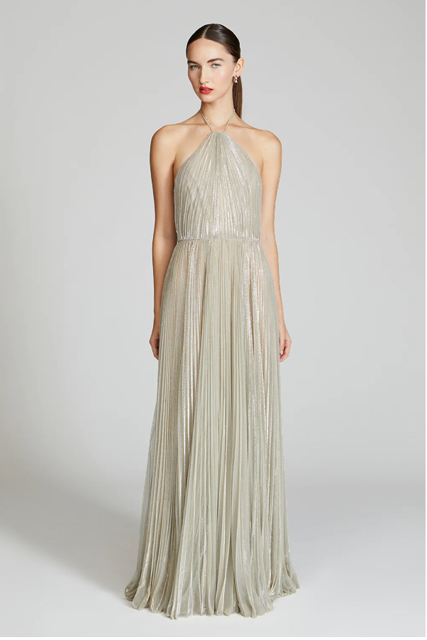 Marisol Lurex Gown (Pewter)