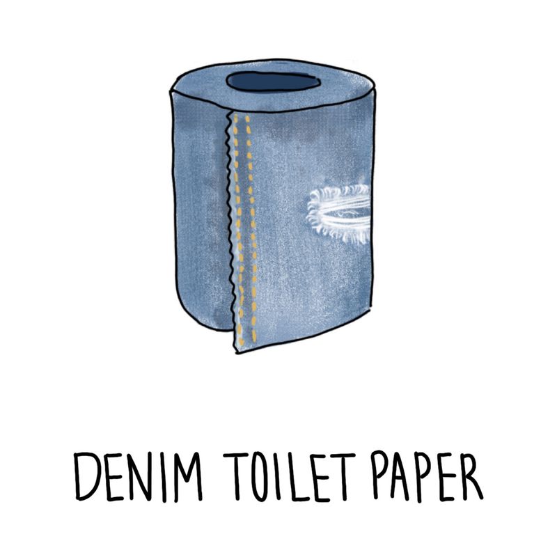 Denim toilet paper.