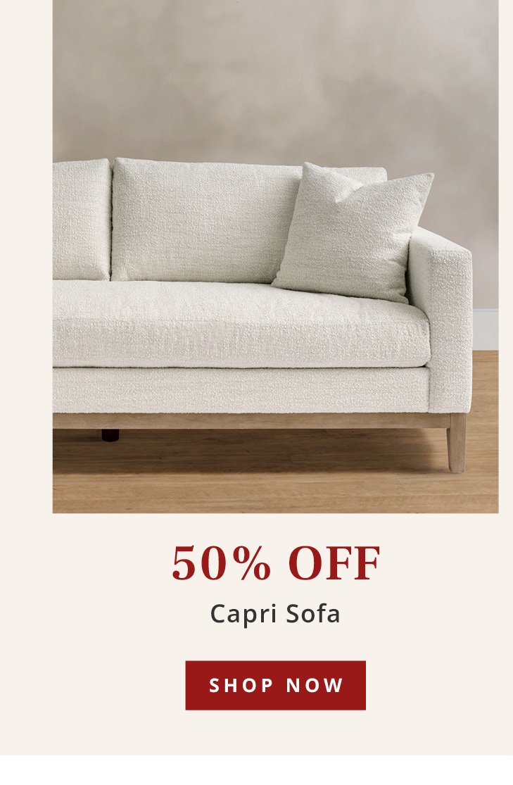 50% Off Capri Sofa