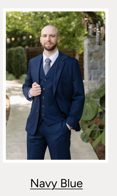 Men's Navy Blue Suit, $199 