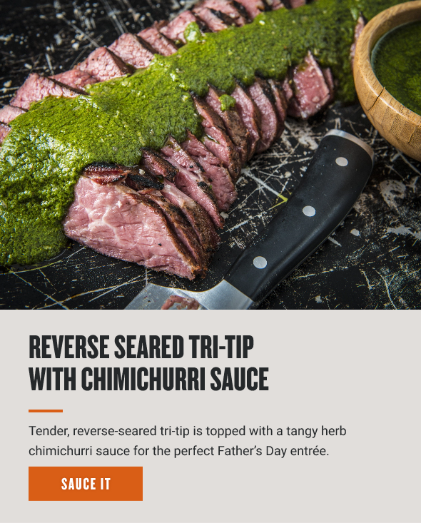 Reverse Seared Tri-Tip with Chimichurri Sauce 