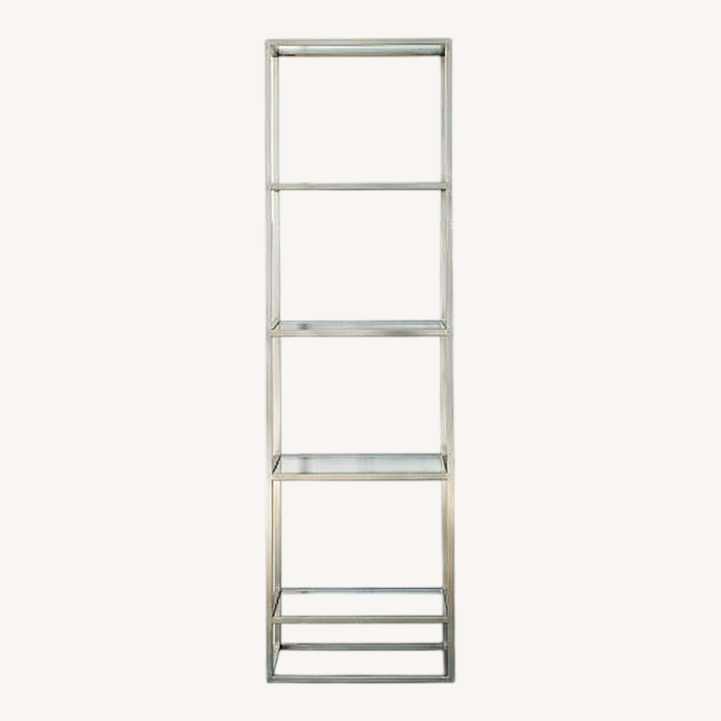 Image of West Elm Narrow Silver Metal Bookcase