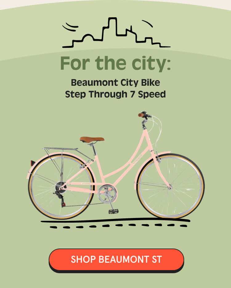 for the city: beaumont city bike step through 7 speed shop beaumont st button