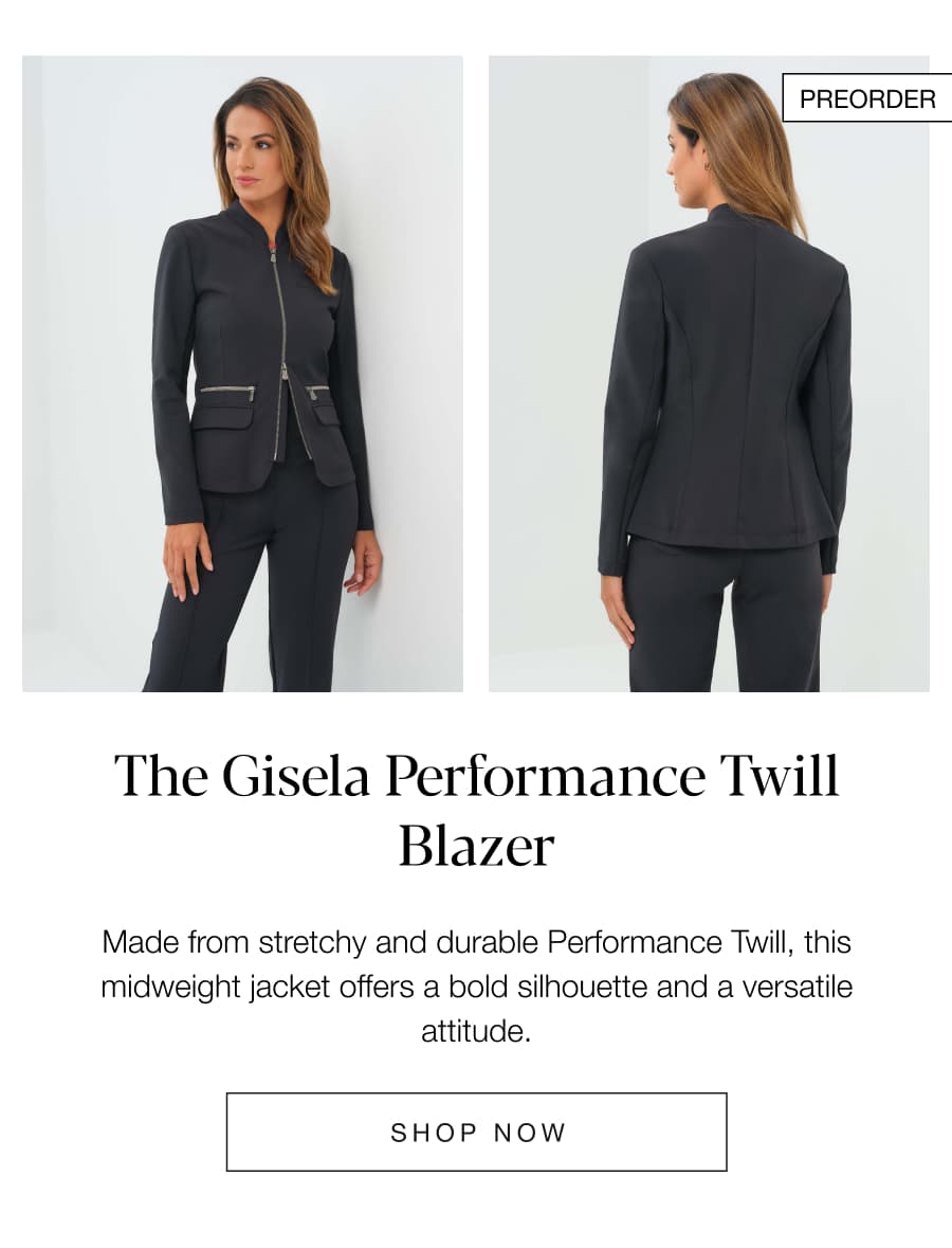 The Gisela Performance Twill Blazer. SHOP NOW