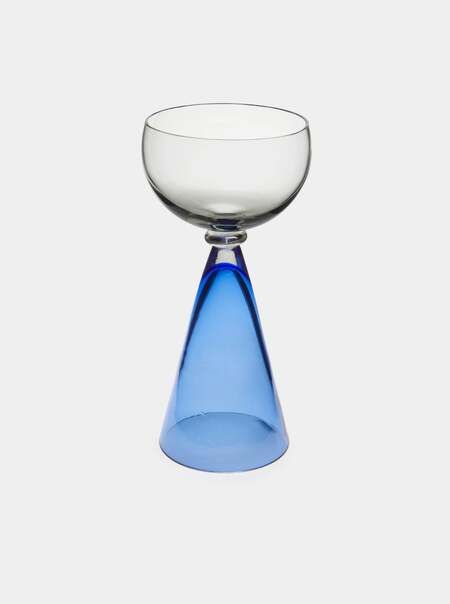Archive Revival 1960 Flutflut Hand-Blown Murano Glass Champagne Coupes (Set of 2)