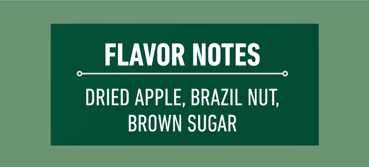 FLAVOR NOTES: DRIED APPLE, BRAZIL NUT, BROWN SUGAR