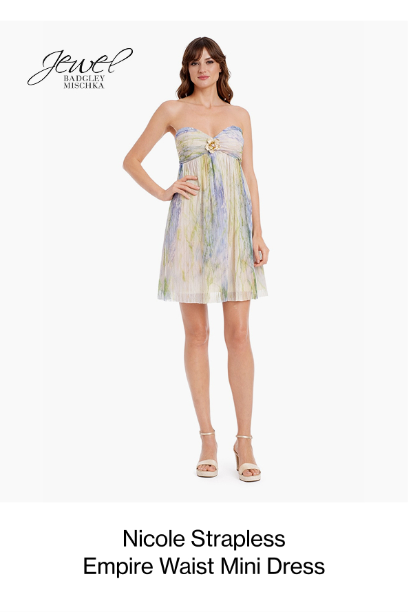 Nicole Strapless Empire Waist Mini Dress