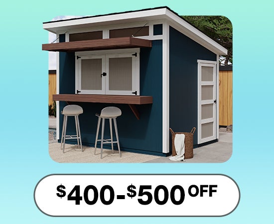 shop Yardline Solara 10’x8’ Wood Bar Shed – Do It Yourself or Pro Installed
