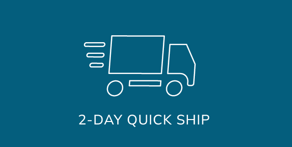 Icon of a truck with "2-Day Quick Ship" text.