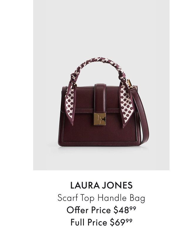 LAURA JONES Scarf Top Handle Bag