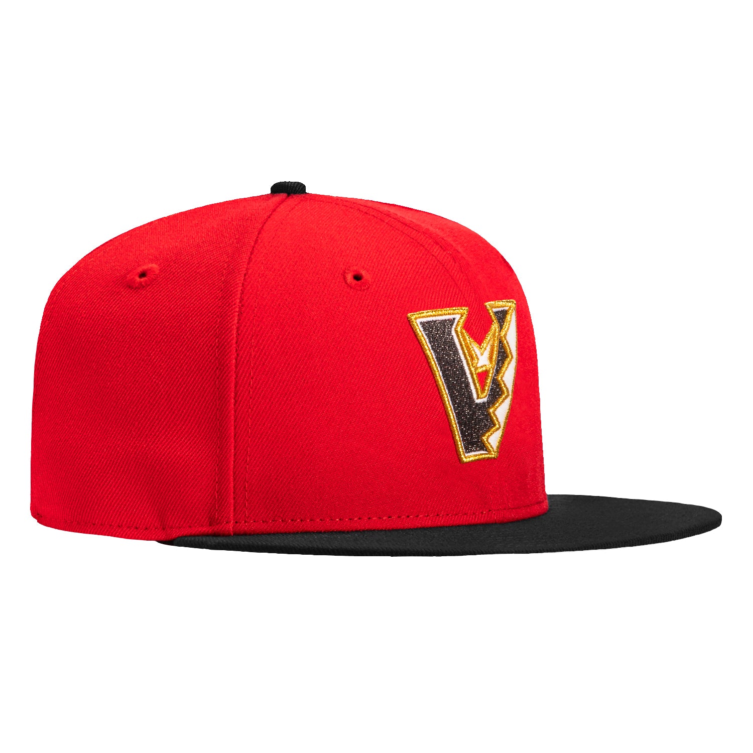 Image of New Era 59Fifty Arizona Diamondbacks Upside Down Hat - Red, Black, Metallic Gold