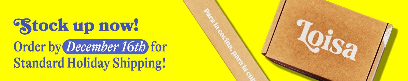 Stock up now! Order by December 16th for Standard Holiday Shipping! 