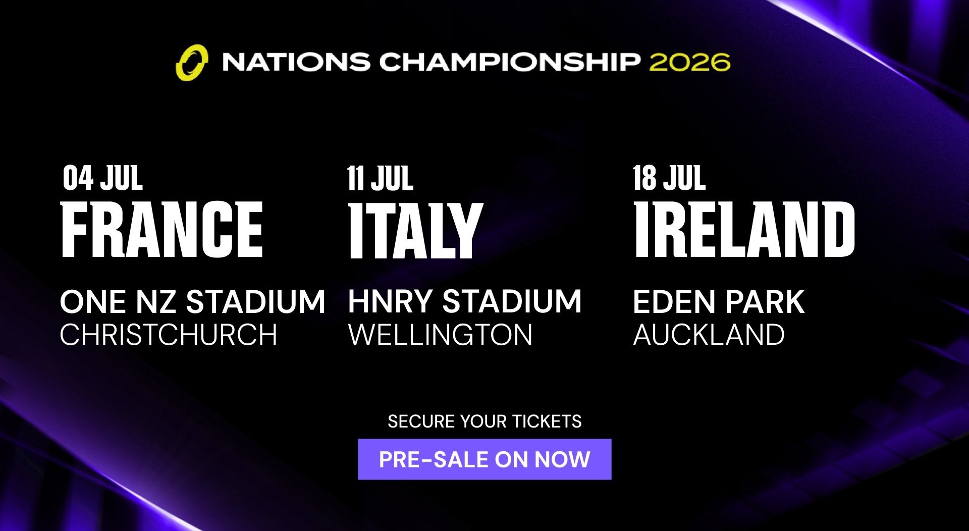 Nations Championship July All Blacks Fixtures
