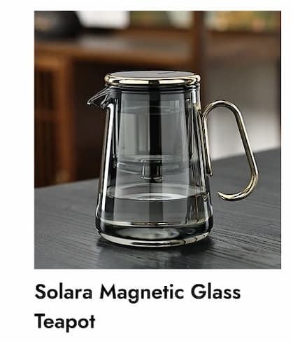 Solara   Magnetic   Glass   Teapot