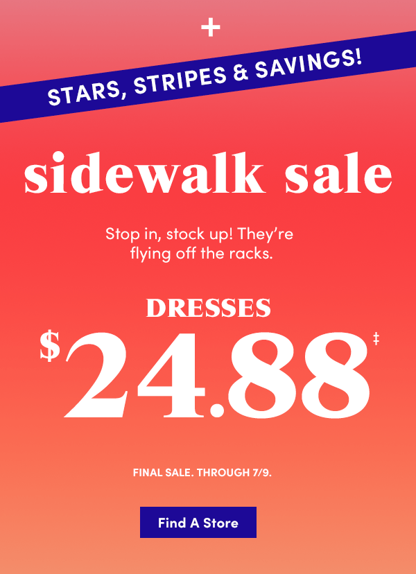 sidewalk sale