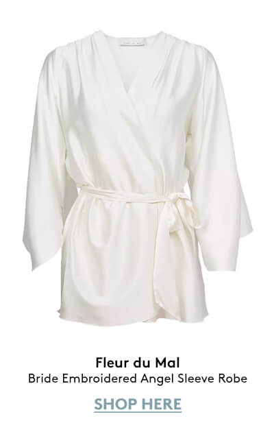 Bride Embroidered Angel Sleeve Robe