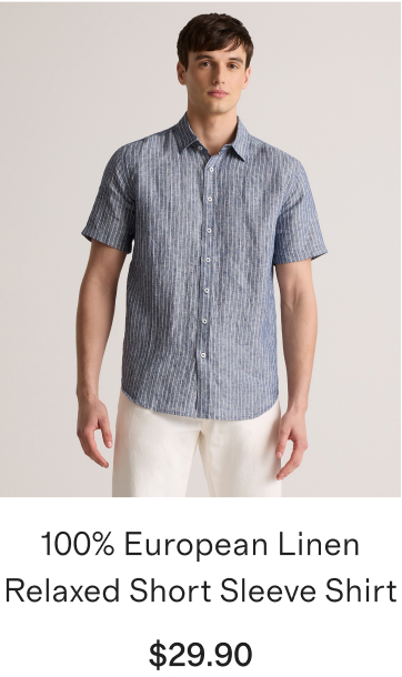 100% European Linen Relaxed Short Sleeve Shirt