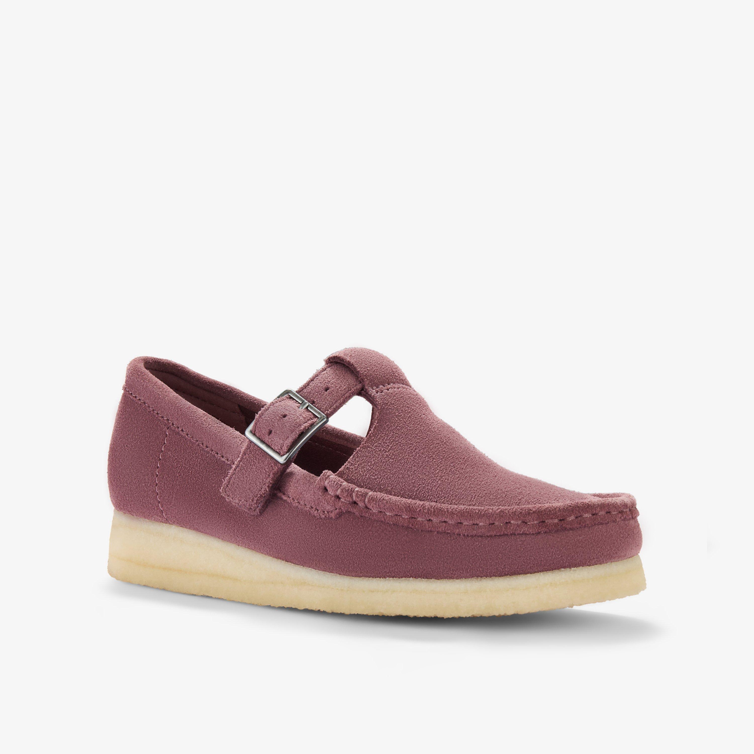 Shop Wallabee T Bar Rose Brown Suede